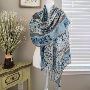 Beautiful Shawl/Wrap - Fringe - All Weather